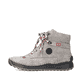
Mondgraue Rieker Damen Schnürstiefel 51544-64 mit einer schockabsorbierenden Sohle. Schuh Außenseite