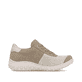 Beige Rieker Damen Schnürschuhe 59502-62 mit Reißverschluss sowie Extraweite H. Schuh Innenseite.