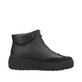 Weiße Rieker Damen Slipper N2162-80 mit Gummischnürung sowie geprägtem Logo. Schuh Außenseite gespiegelt.