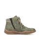 Laubgrüne Rieker Damen Schnürstiefel Y8441-54 mit Schnürung und Reißverschluss. Schuh Innenseite