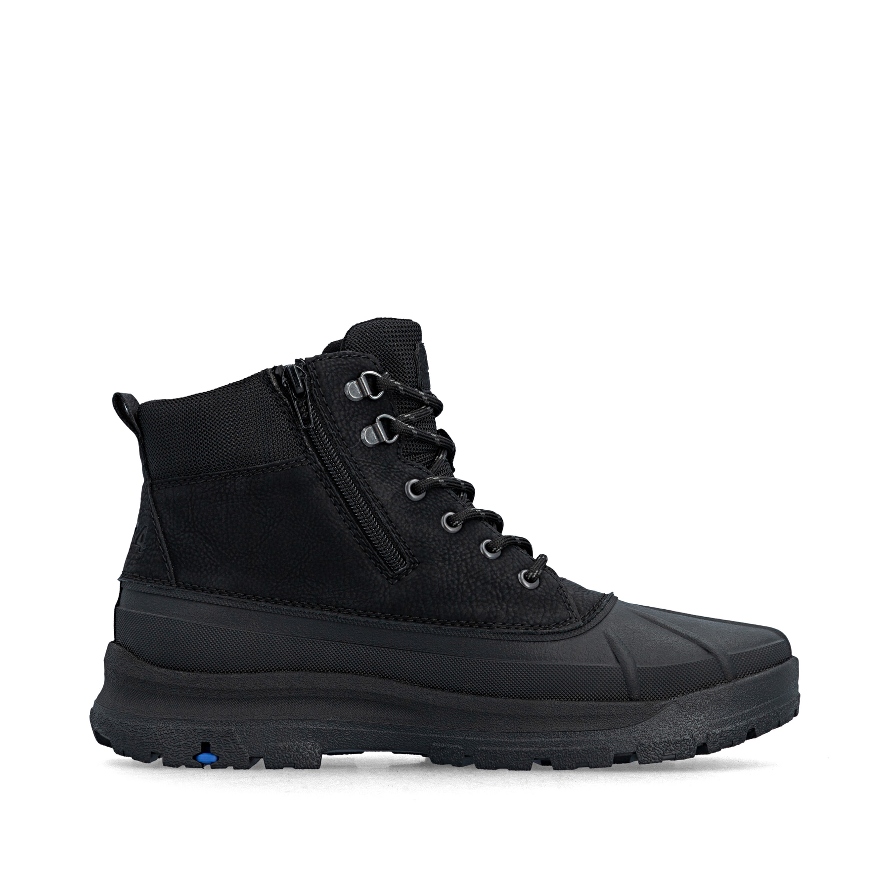 Schwarze Rieker Herren Schnürstiefel 30302-00 mit dem umdrehbaren Glacier Grip. Schuh Innenseite.