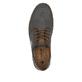 Graue Rieker Herren Schnürschuhe B5249-45 mit der Komfortweite G 1/2. Schuh von oben.