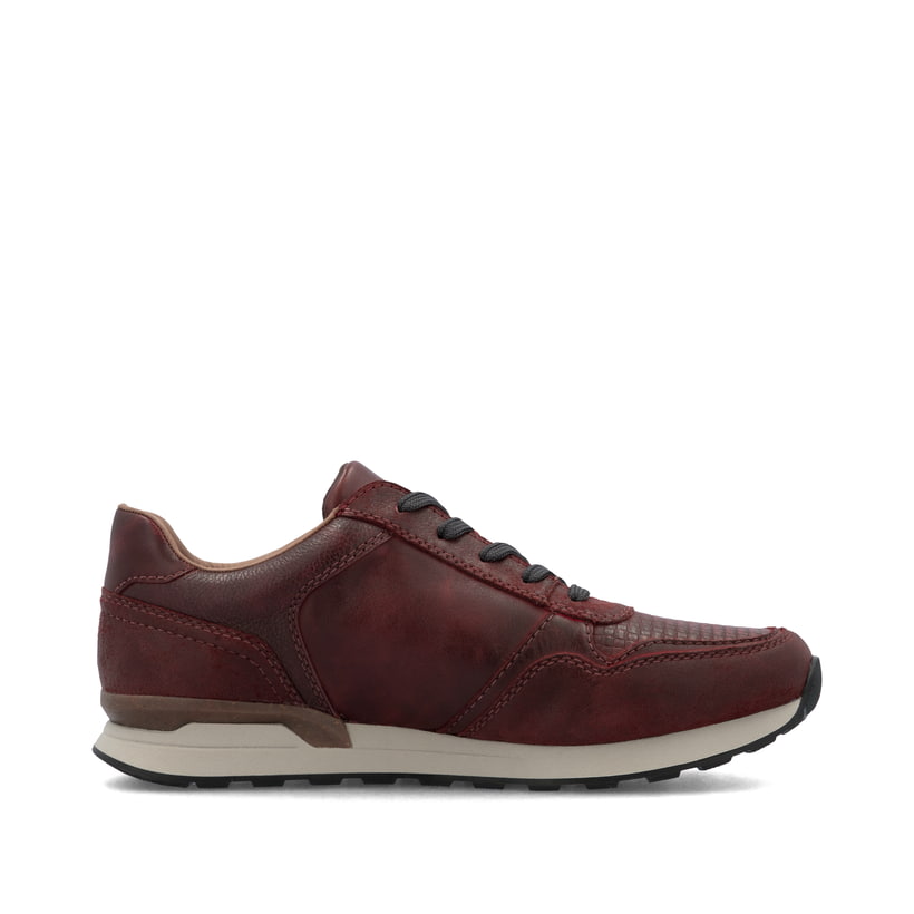 Rote Rieker Herren Sneaker Low U0311-35 aus Glattleder mit einer Schnürung. Schuh Innenseite.