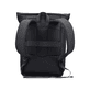 Sac à dos Rieker H5101-02 noir avec fermeture éclair, compartiment rembourré pour ordinateur portable et bretelles ajustable. Arrière.