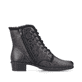 Kupferbraune Rieker Damen Stiefeletten Y0702-24 mit Schnürung und Reißverschluss. Schuh Innenseite