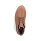 Karamellbraune Rieker Herren Schnürstiefel 30011-22 mit einem Reißverschluss. Schuh von oben.