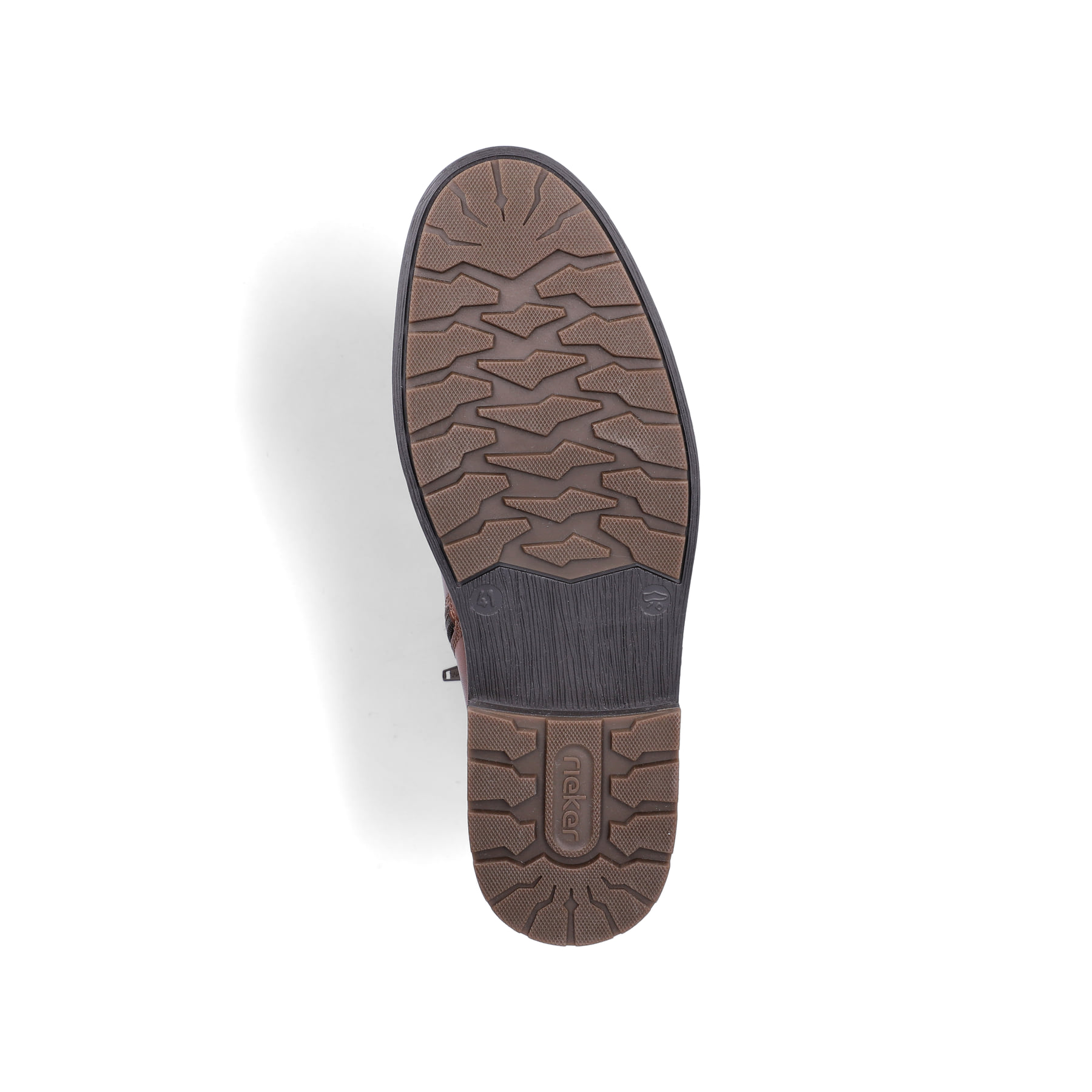 Braune Rieker Herren Schnürstiefel F4512-24 aus Glattleder. Schuh Laufsohle.