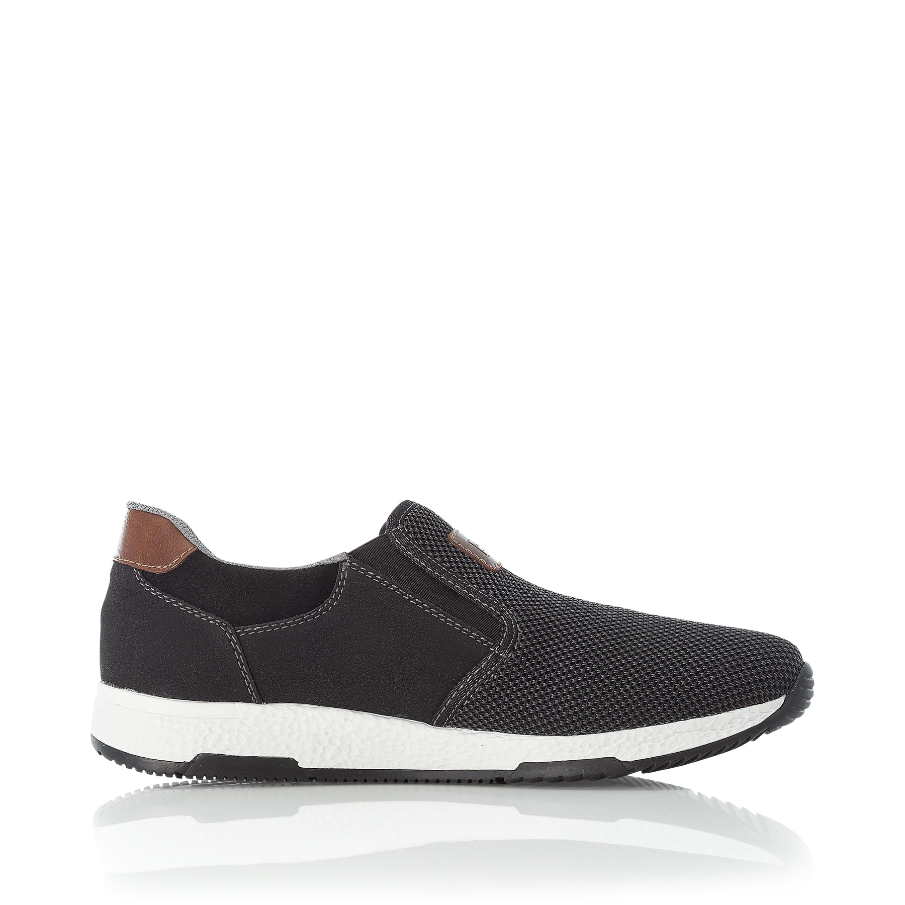 Rieker HEREN Loafers 14362, Mannen Slippers,verwisselbaar voetbed,slippers,casual schoenen,open vermelding,Grijs (grau kombi / 00),40 EU / 6.5 UK : Rieker