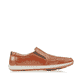 Braune Rieker Herren Slipper 08868-24 mit Gummizug sowie der Komfortweite G 1/2. Schuh Innenseite.