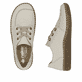 Beige Rieker Damen Schnürschuhe N2402-60 aus Glattleder. Schuh von oben, liegend.