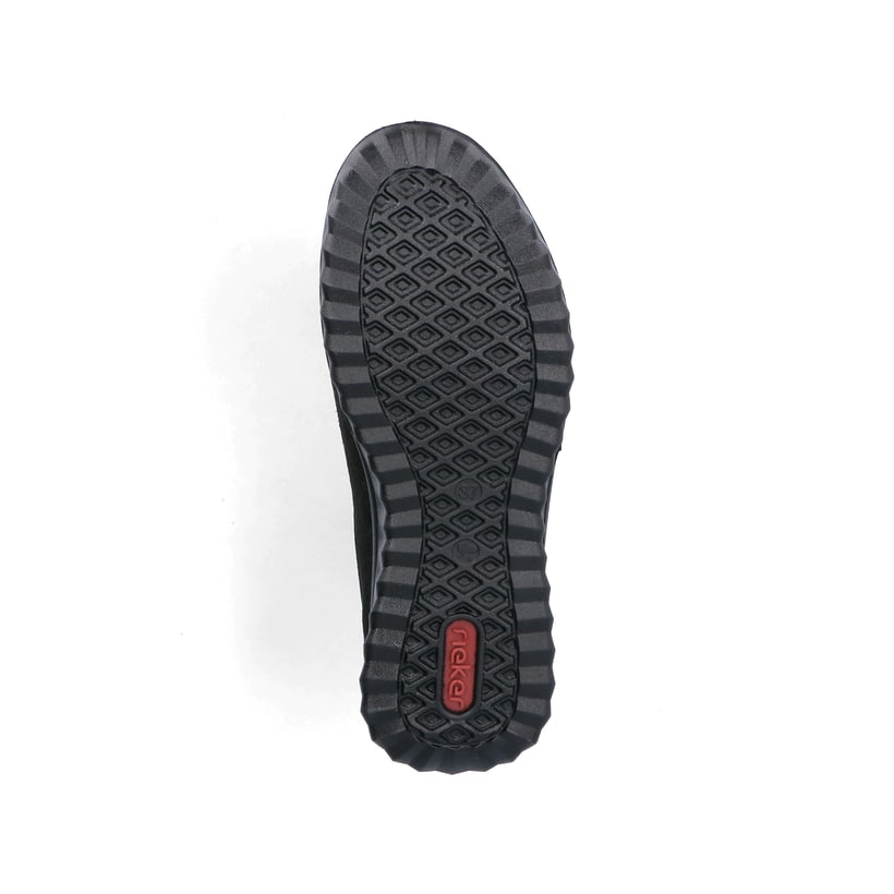 Schwarze Rieker Damen Schnürschuhe 59000-00 mit wasserabweisender TEX-Membran. Schuh Laufsohle.