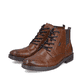 Braune Rieker Herren Schnürstiefel F4512-24 aus Glattleder. Schuhpaar seitlich schräg.