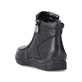 
Glanzschwarze Rieker Damen Kurzstiefel 48999-00 mit einer schockabsorbierenden Sohle. Schuh von hinten