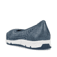 Ballerines Rieker bleues pour femme L3065-14 en optique Ã  trous. Chaussure vue de l'arrière.