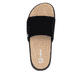 Schwarze Rieker Herren Pantoletten U3250-00 mit einer ultraleichten Sohle. Schuh von oben.