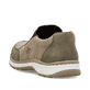 Beige Rieker Herren Slipper 03354-64 mit Elastikeinsatz sowie Extraweite H. Schuh von hinten.