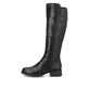 Schwarze Rieker Damen Hochschaftstiefel Z9591-01 aus Glattleder. Schuh Außenseite.