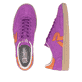 Rote Rieker Sport Damen Sneaker Low W2200-30. Schuh von oben, liegend.