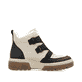 Meeresblaue Rieker Damen Schnürstiefel X8638-14 mit einer robusten Profilsohle. Schuh Innenseite