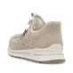 Beige Rieker Damen Slipper N1455-62 mit easy Hineinschlüpf-Möglichkeit. Schuh von hinten.