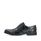 Chaussures à lacets Rieker noires pour hommes 13901-00 en cuir lisse. Côté extérieur de la chaussure.