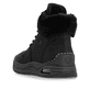 Schwarze Rieker Damen Schnürstiefel 44555-00 mit Rieker Air Sohlenfenster. Schuh von oben.