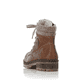 
Nussbraune Rieker Damen Schnürstiefel Y7428-22 mit einer robusten Profilsohle. Schuh von hinten