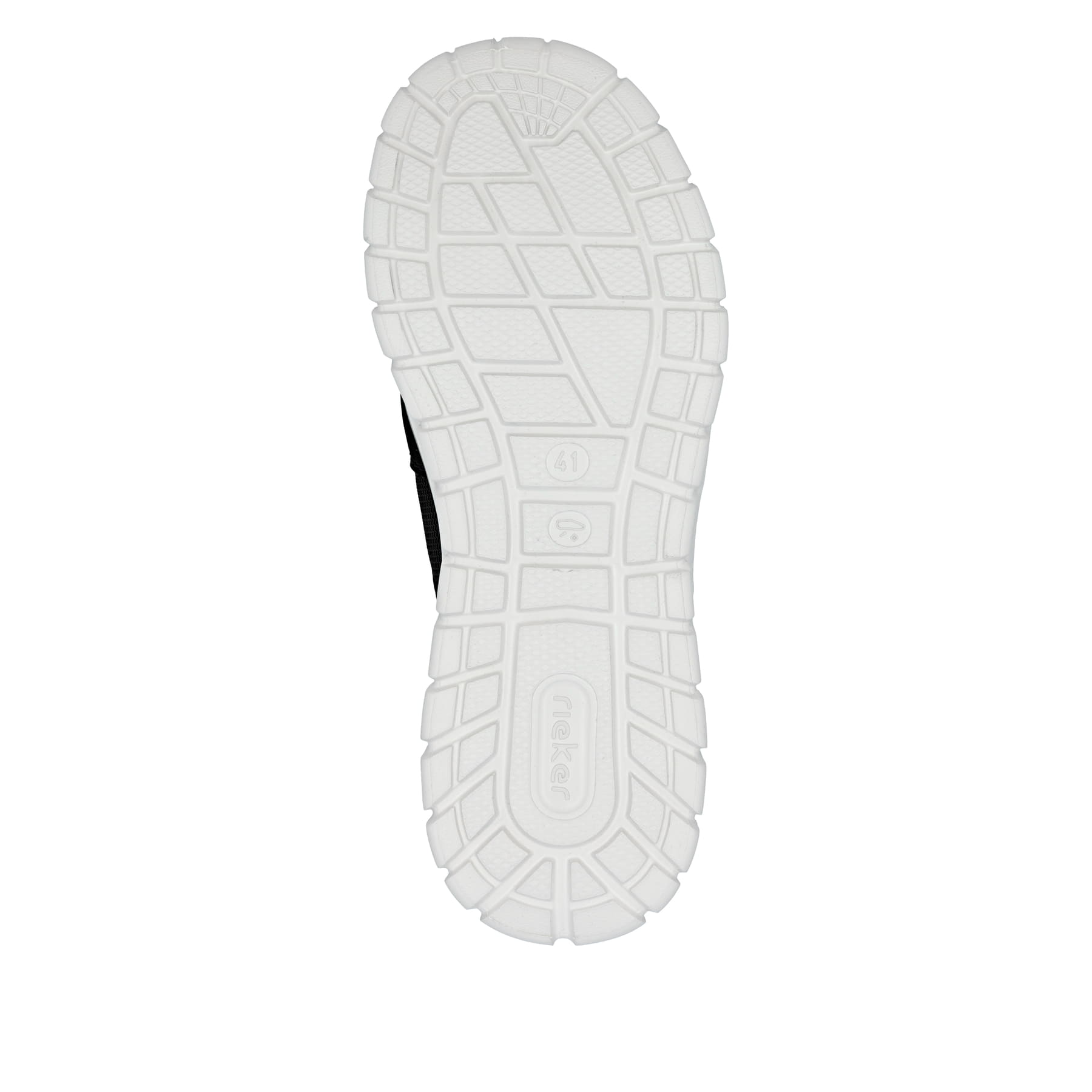 Schwarze Rieker Herren Sneaker Low 04352-00 mit einem Gummizug. Schuh Laufsohle.