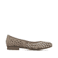 Beige Rieker Ballerinas 51985-64 mit Strasssteinen sowie extra weicher Decksohle. Schuh Innenseite.