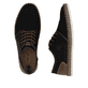 Schwarze Rieker Herren Schnürschuhe B5249-00 mit der Komfortweite G 1/2. Schuh von oben, liegend.