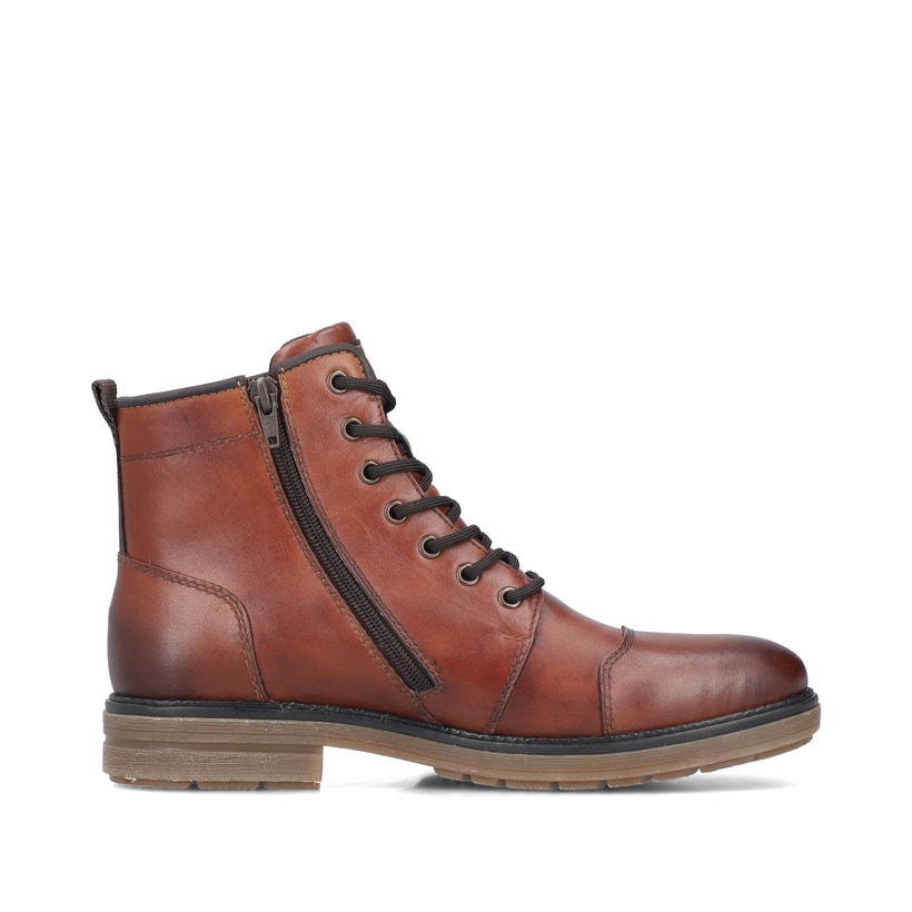 Braune Rieker Herren Schnürstiefel 33440-24 aus Glattleder. Schuh Innenseite.