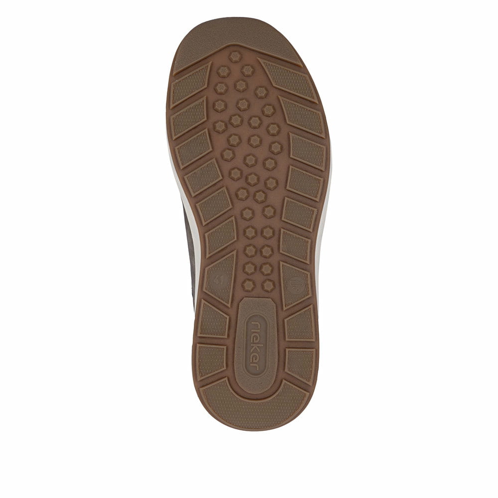Beige Rieker Herren Sneaker Low 11504-64 mit Reißverschluss sowie Extraweite H. Schuh Laufsohle.