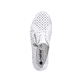 Weiße Rieker Damen Schnürschuhe M2300-80, Barfußschuhe in Löcheroptik. Schuh von oben.