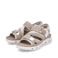 Rosane Rieker Damen Trekkingsandalen 64064-31 mit einem Klettverschluss. Schuhpaar seitlich schräg.