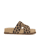Braune Rieker Damen Pantoletten V4088-60 mit angesagtem Animal-Print. Schuh Innenseite.