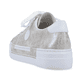 Metallische Rieker Damen Sneaker Low N49W1-90 mit einer Schnürung. Schuh von hinten.