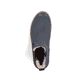 Atlantikblaue Rieker Damen Chelsea Boots 73250-14 mit einem Reißverschluss. Schuh von oben.