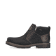 
Graphitschwarze Rieker Herren Kurzstiefel 37770-00 mit einer robusten Profilsohle. Schuh Außenseite