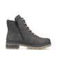Asphaltgraue Rieker Damen Schnürstiefel Y7424-45 mit Schnürung und Reißverschluss. Schuh Innenseite