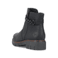 
Nachtschwarze Rieker Damen Kurzstiefel Z3566-00 mit einer schockabsorbierenden Sohle. Schuh von hinten