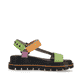 Schwarze Rieker Damen Riemchensandalen W1651-90 mit einer flexiblen Sohle. Schuh Innenseite.