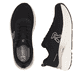 Schwarze Rieker Sport Damen Sneaker Low W4101-01. Schuh von oben, liegend.