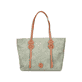 Rieker Damen Shopper H1516-54 in Khakigrün aus Kunstleder mit Reißverschluss. Shopper Vorderseite.