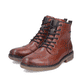 Braune Rieker Herren Schnürstiefel 33440-24 aus Glattleder. Schuhpaar seitlich schräg.