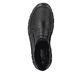 Mocassins Rieker noirs pour hommes 19961-03 avec bande élastique. Chaussure vue de dessus.