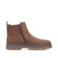 Chelsea Boots Rieker marron pour homme F7051-23 en cuir lisse. Chaussure vue de l'arrière.