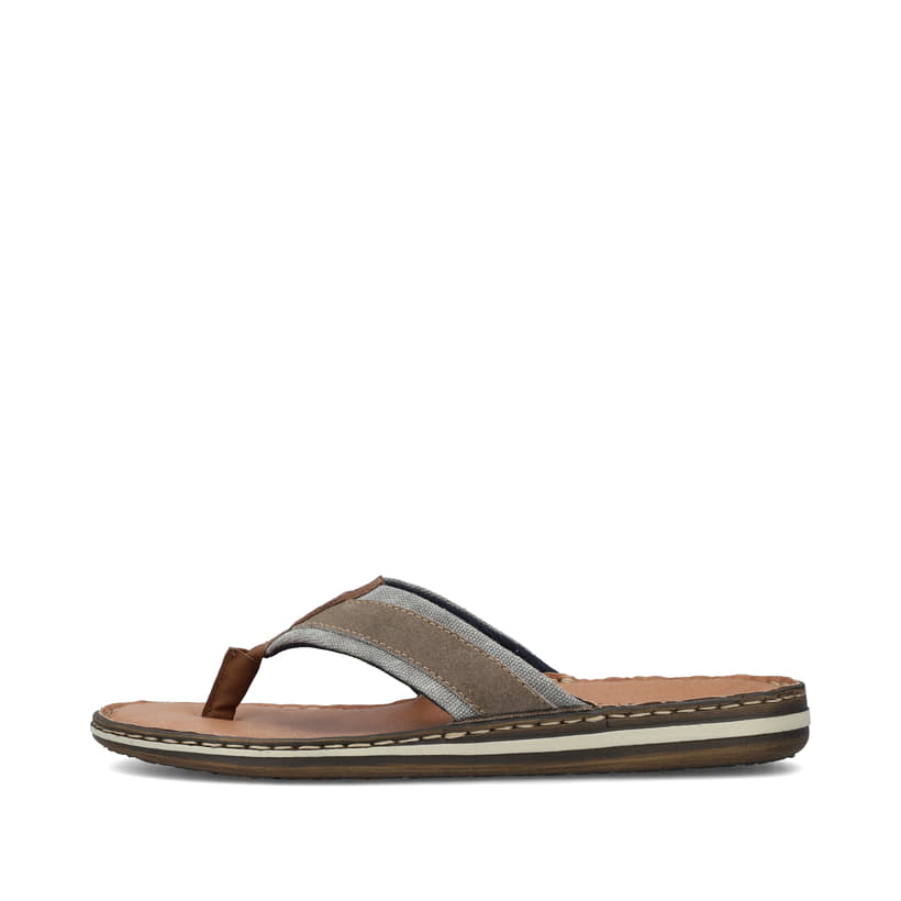 Graue Rieker Herren Zehentrenner 21095-42 mit der Komfortweite G. Schuh Außenseite.