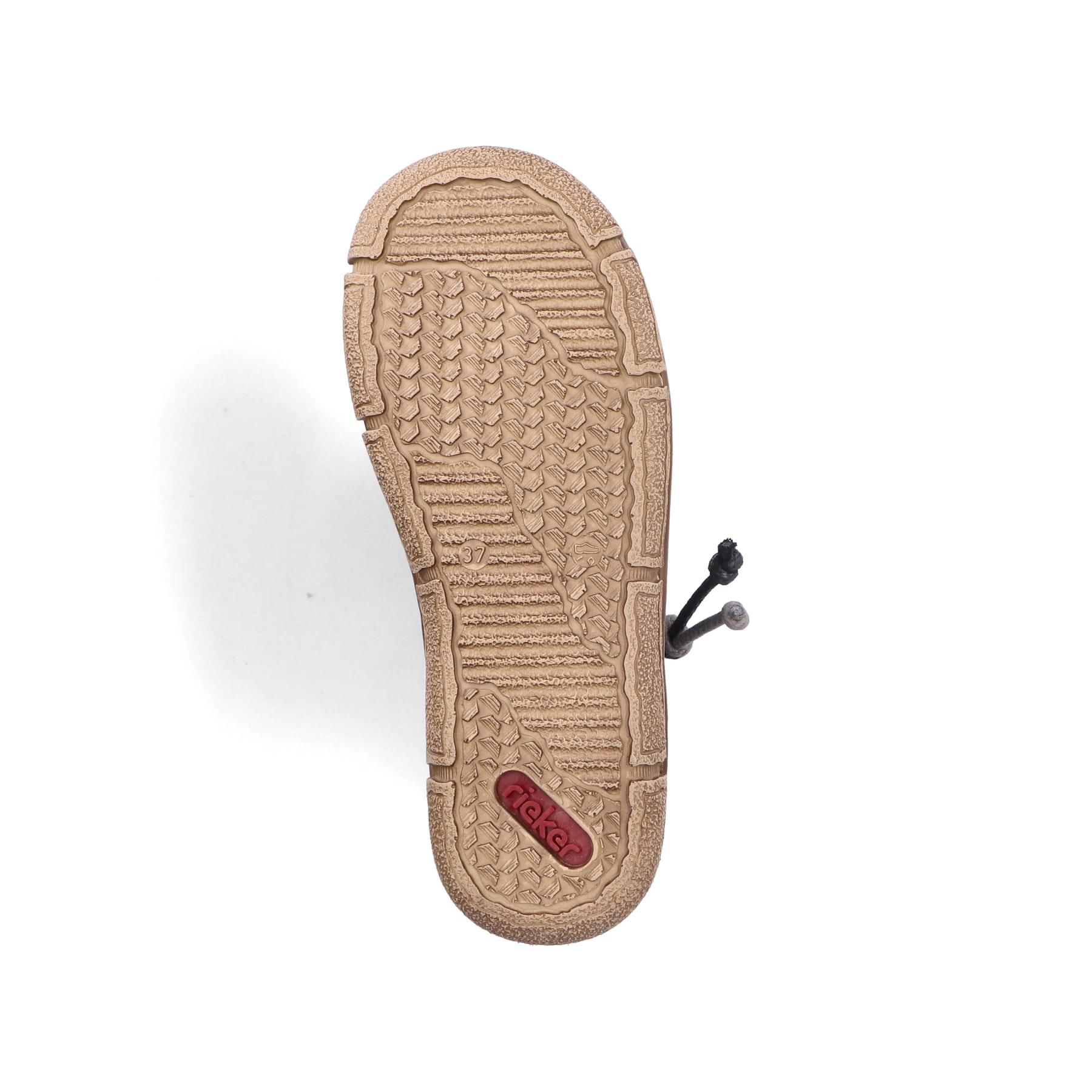 Dunkelgrüne Rieker Damen Kurzstiefel Z3774-54 mit modischer Kordel. Schuh Laufsohle.