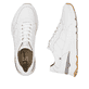 Weiße Rieker Herren Sneaker Low U0904-80 mit Schnürung sowie flexibler Sohle. Schuh von oben, liegend.