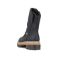 
Asphaltschwarze Rieker Damen Kurzstiefel 75650-00 mit einer schockabsorbierenden Sohle. Schuh von hinten